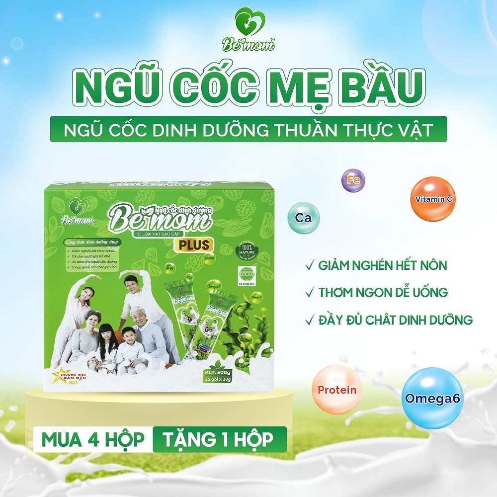 Ngũ cốc cho bà bầu Bemom 35 hạt mới